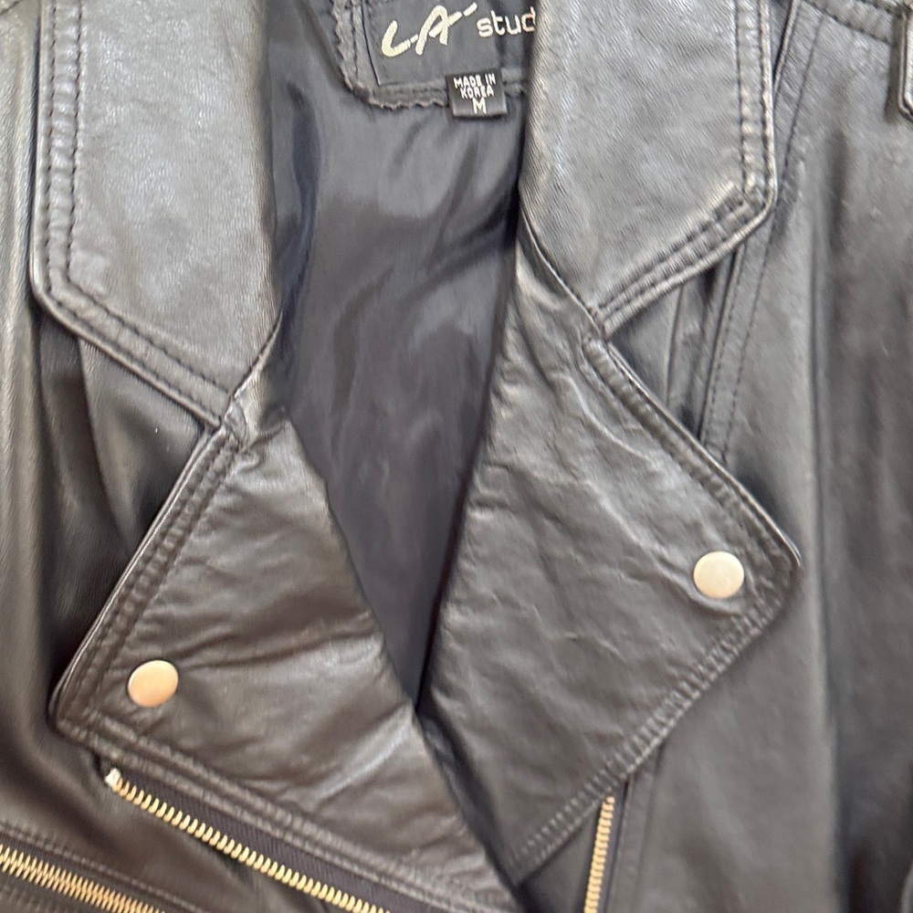 Vintage Black Leather Biker Jacket